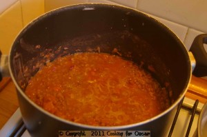 Cooking Pumpkin and Lentil Pasta