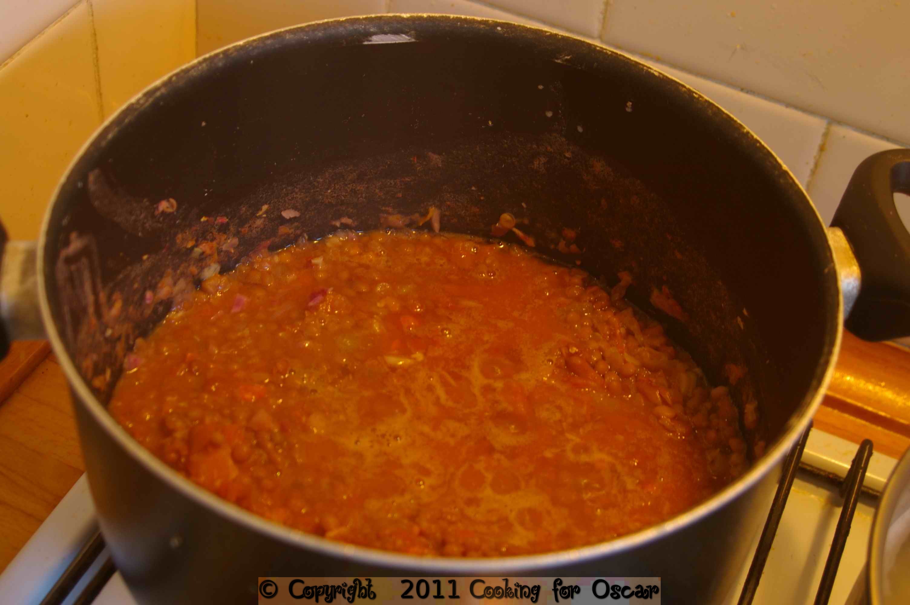 Cooking Pumpkin and Lentil Pasta