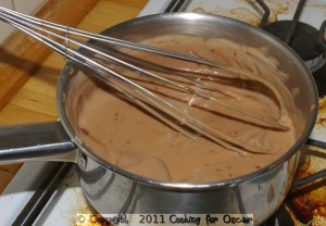 Making Chocolate Cashew Butter Cheesecake