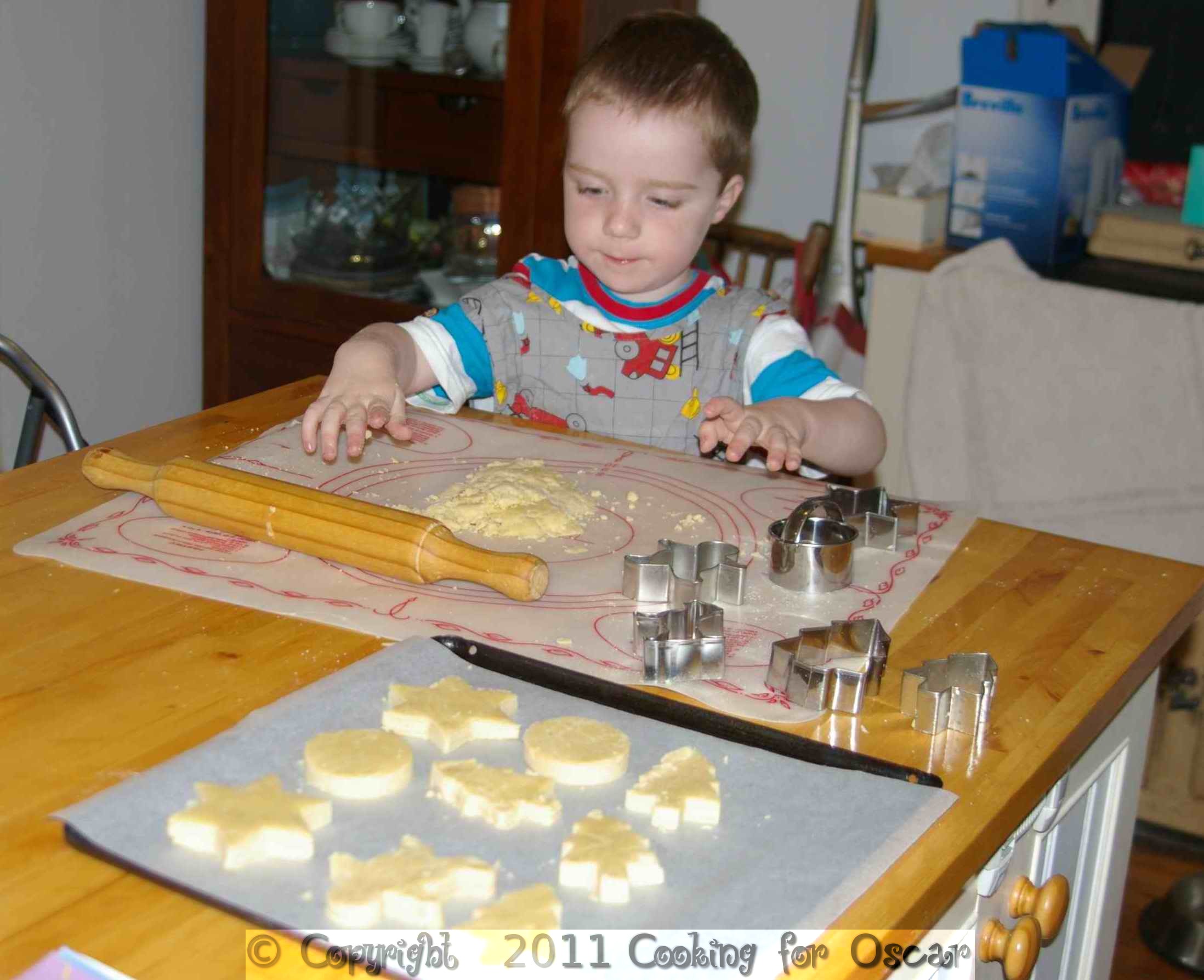 Cutting out Christmas Biscuits