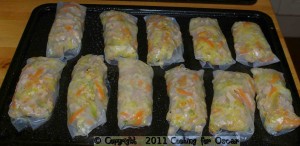 Rolling Baked Spring Rolls