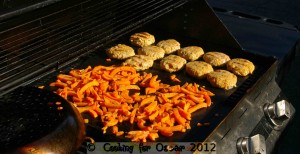 Chicken Burgers and Sweet Potato Fries