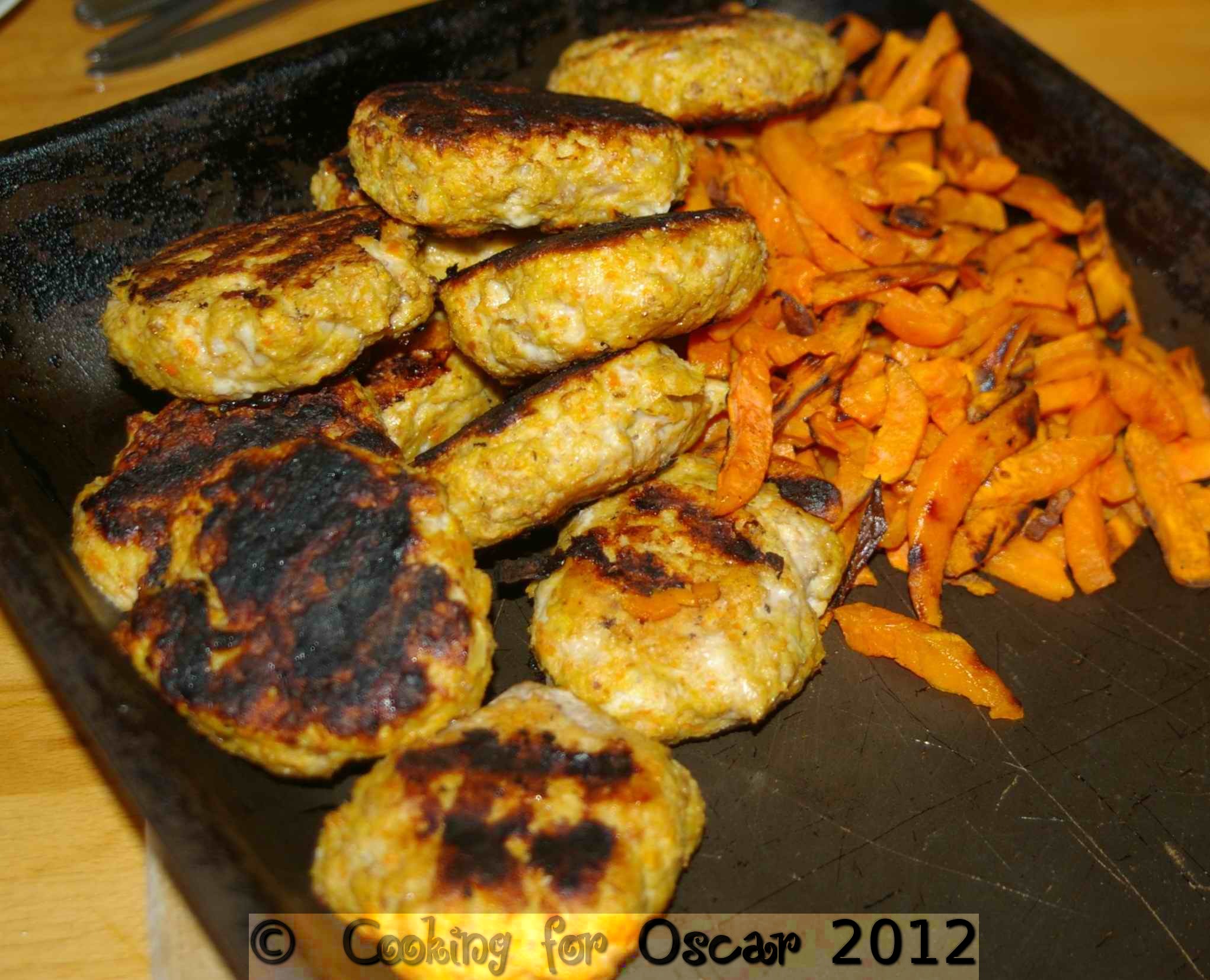 Chicken Burgers and Sweet Potato Fries – Cooking for Oscar