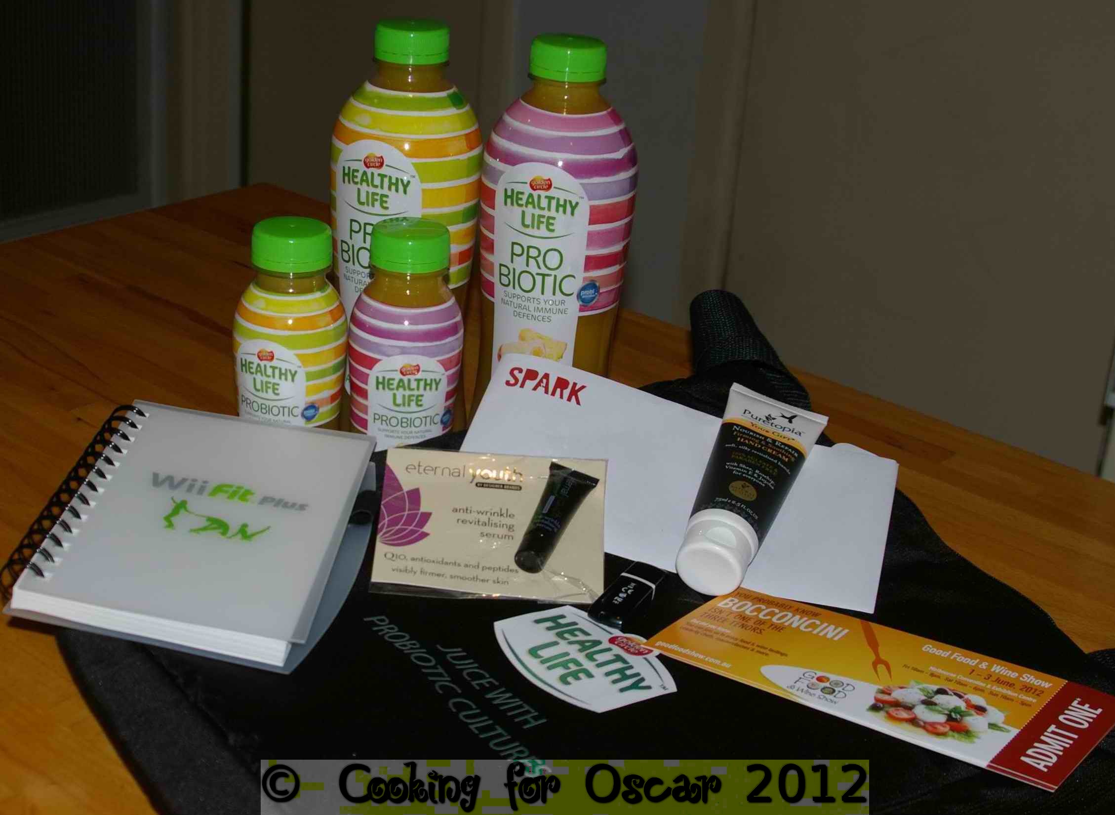 Goodie Bag from Golden Circlae Healthy Life Juices Launch