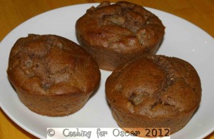 Pear and Roast Carob Muffins