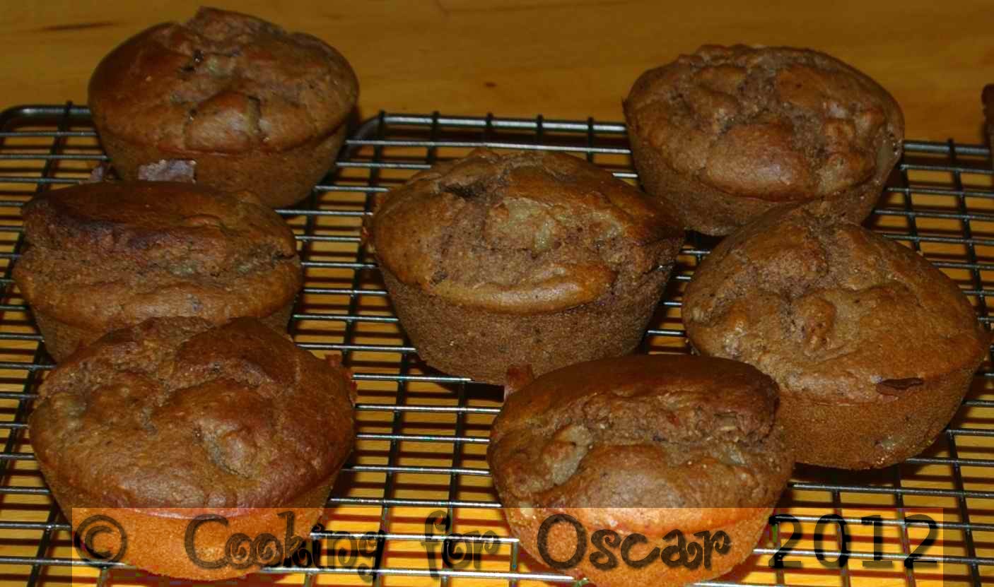 Pear and Roast Carob Muffins