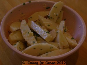 Making Baked Potato Wedges