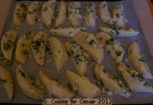 Making Baked Potato Wedges