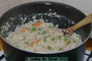 Cooking Roast Chicken and Vegetable Risotto