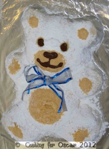 Marshmallow Teddy Bear Birthday Cake