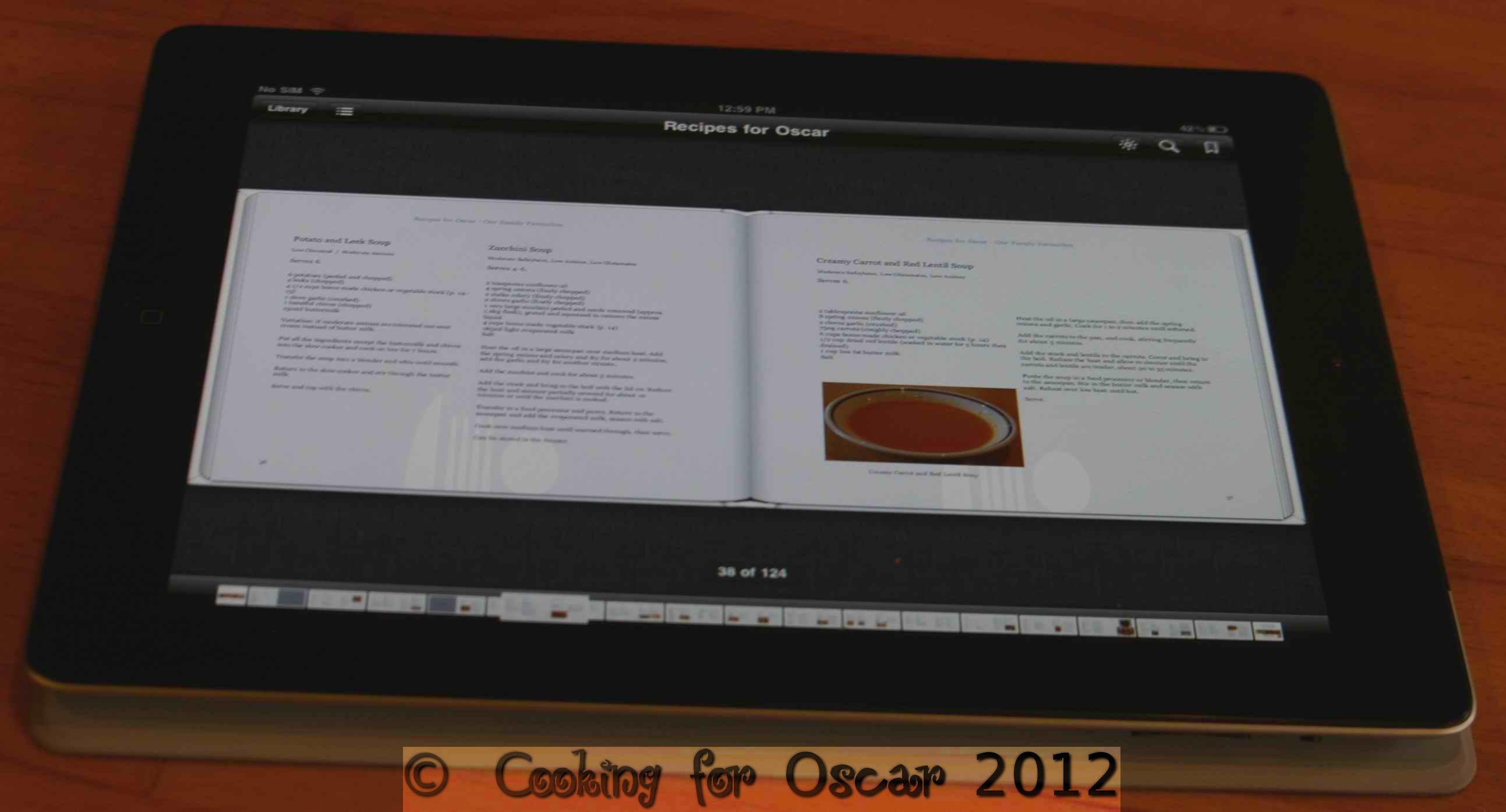 Cooking for Oscar Recipe Book: Recipes for Oscar iBook