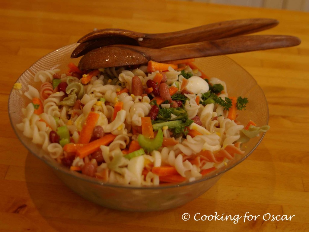 Christmas Pasta Salad With Maple Syrup Vinaigrette Cooking For Oscar