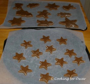 Making gingerbread biscuits