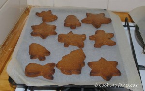 Making gingerbread biscuits