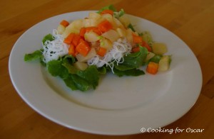 Pear and Paw Paw Noodle Salad
