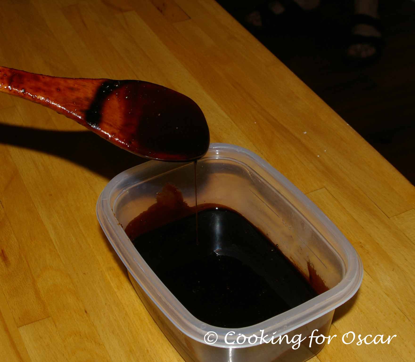 Chocolate Syrup Cooking for Oscar