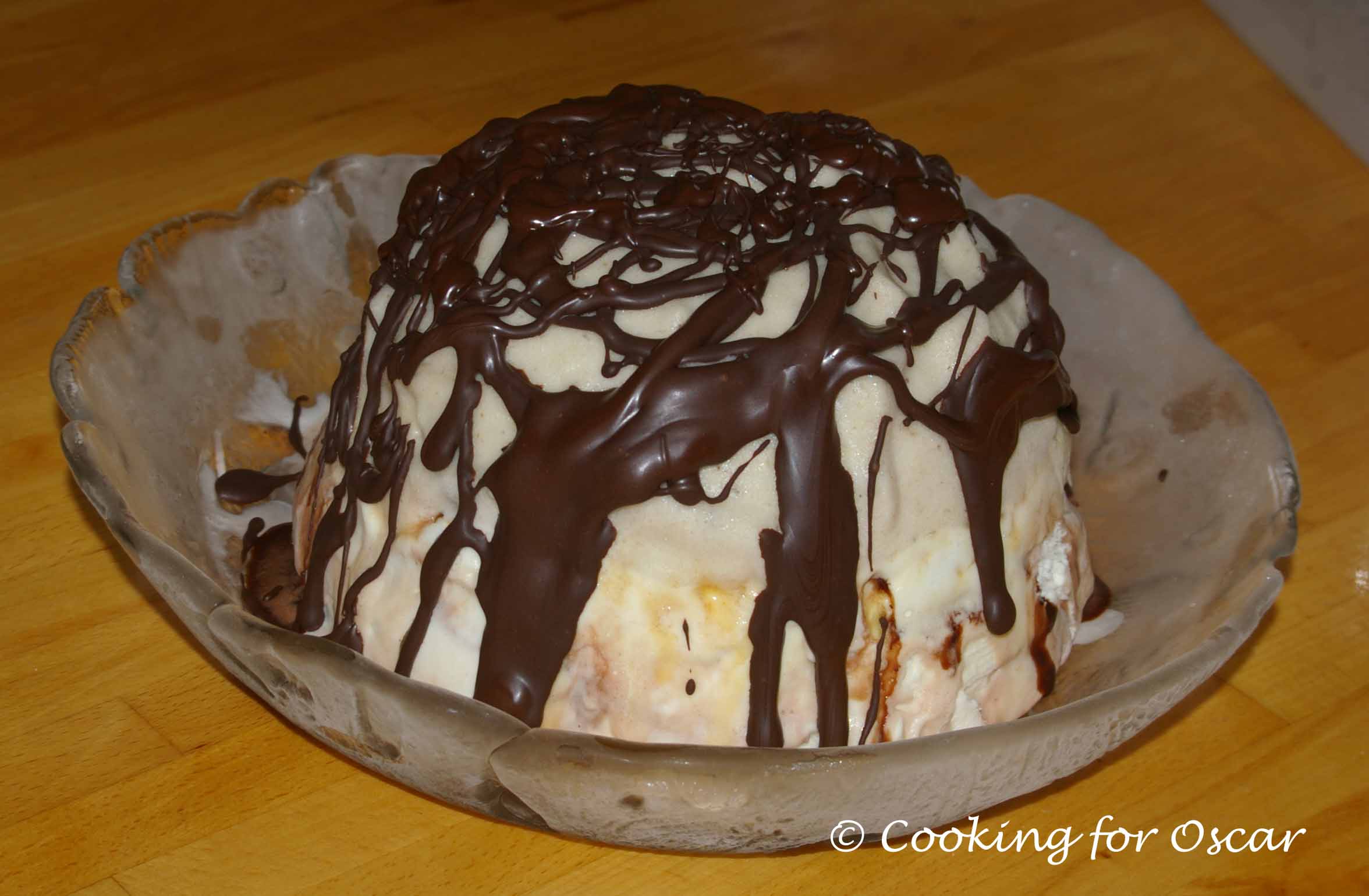 Ice Cream Bombe with home made Ice Magic