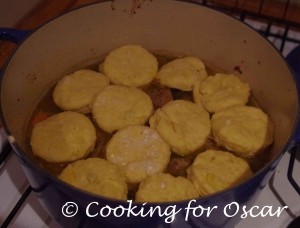 Making Chicken Casserole with Savoury Biscuits